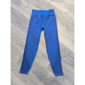 Victoria's Secret PINK Seamless Leggings with Stretch Mesh Detail Blue SZ M